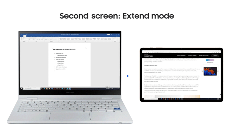 Utiliser une Galaxy Tab comme deuxième écran