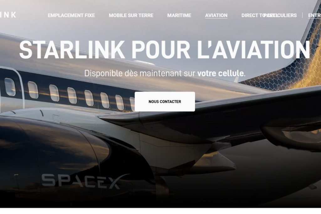 WiFi Starlink à bord des avions