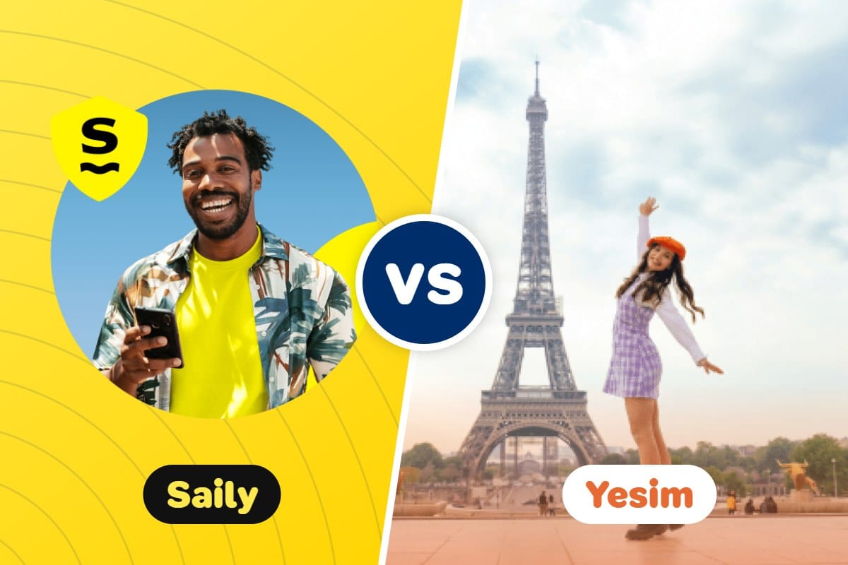 Saily contre Yesim : comparatif de deux eSIM de voyage